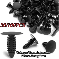 50/100pcs Car'S Universal 8mm Automotive Fixing Rivet Inverted Tree Shaped Screw Bolt Trunk Buckle Thermal Insulation Cotton CN