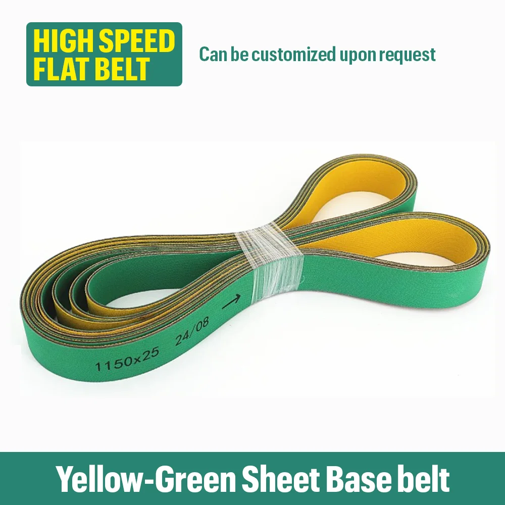 Customized Yellow-Green Nylon Sheet Base Band Machinery High Speed Transmission Belt Wear-resistant Conveyor Belt