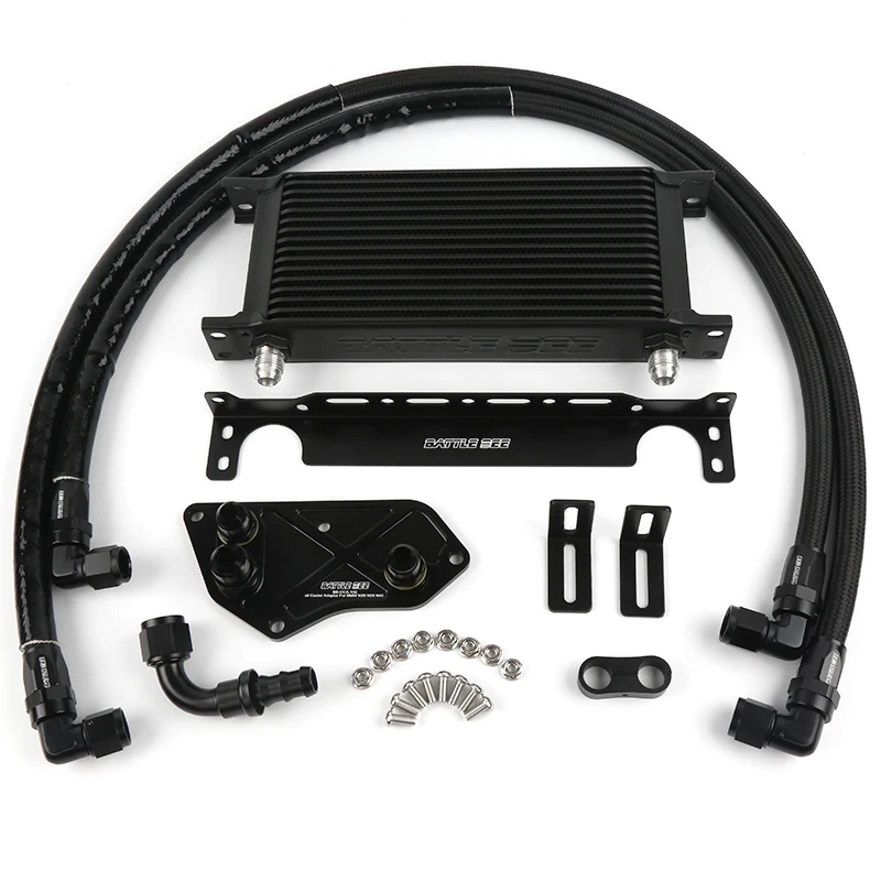 BATTLEBEE Engine Oil Cooler With Rubber Tube Car Cooling System Aluminum Radiator For BMW F30 N20 N52  BB-OCK-102