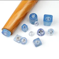 12pcs Rubber Transparent Non-slip Chair Leg Furniture Table Floor Feet Cover With screws Mute Sofa Stool Protector Accessories