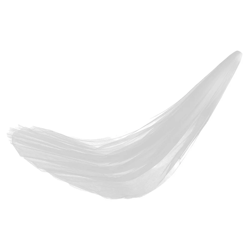 حجاب زفاف أنيق وبسيط 1 طبقة بطول 3 أمتار طول الأرض إكسسوارات زفاف شبكية ناعمة حجاب أبيض للعروس #6