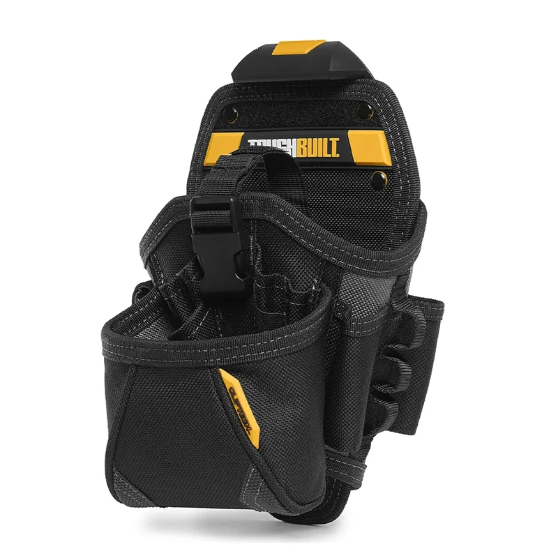 Toughbuilt TB-CT-20-LX Drill Hoop With 15 Pockets And Belt Buckles, Portable Tool Bag For Electricians And Woodworkers