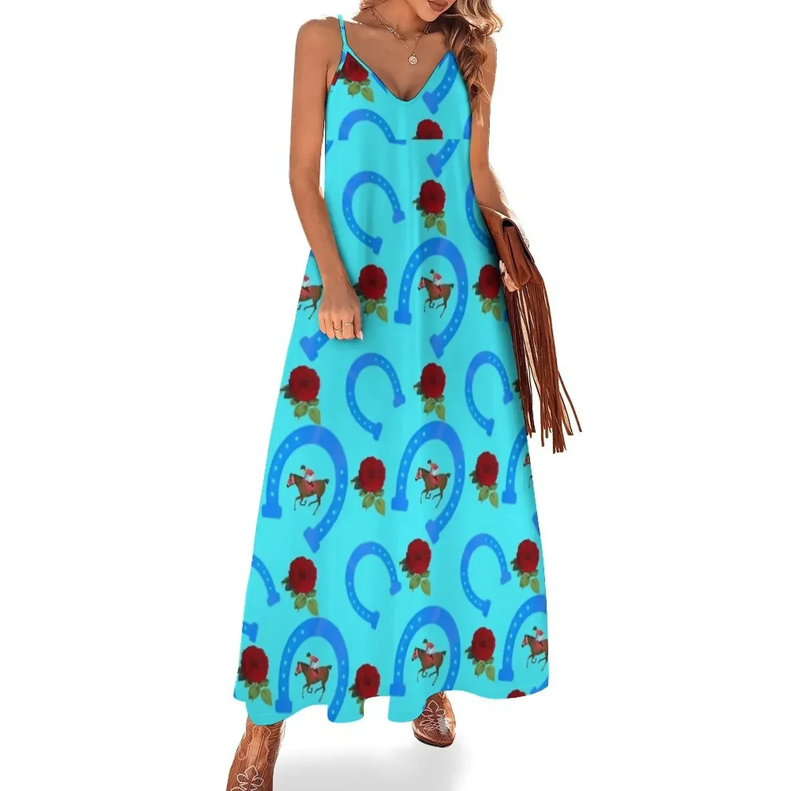 Kentucky Derby Pattern Sleeveless Dress summer clothes for women luxury evening dresses 2025 summer dresses for women 2025 Dress