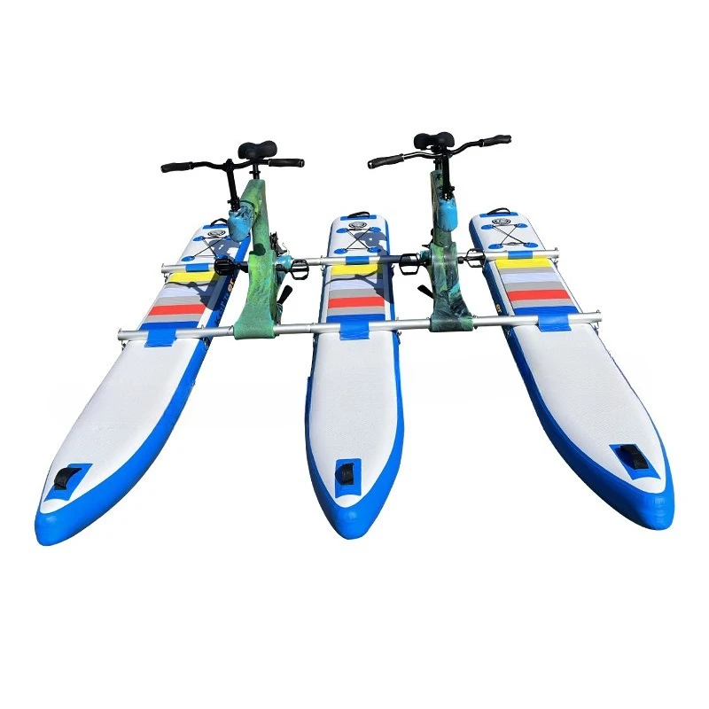 

Double Water Inflatable Bike Rubber Fishing Attractions Boat Sightseeing Pedal Leisure Boat Water Equipment