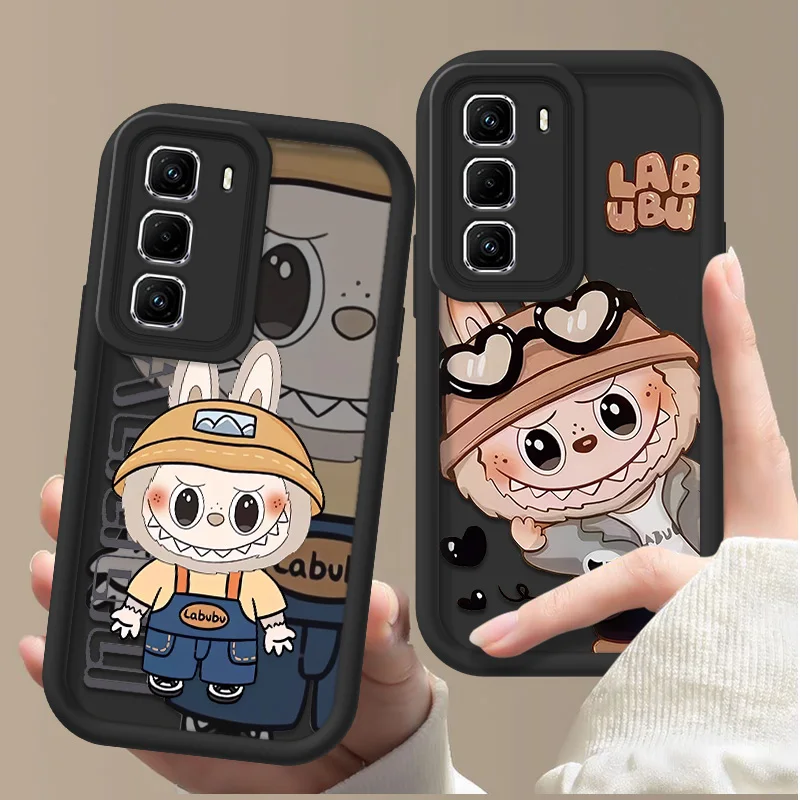 New Kawaii Cute Labubu Phone Case For Infinix Hot 50 Pro 4G Soft TPU Shockproof Protect Back Cover Infinix Hot 50 pro 4G