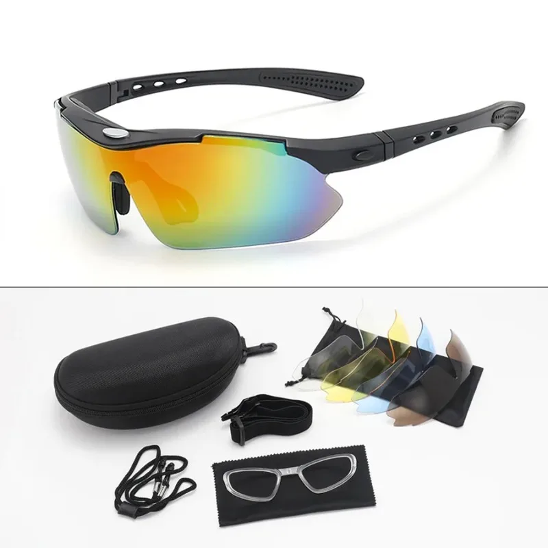 All-Weather HD Sports Eyewear Set, 5 Interchangeable Lenses for Cycling, Fishing, Driving & All Outdoor Sports Activities