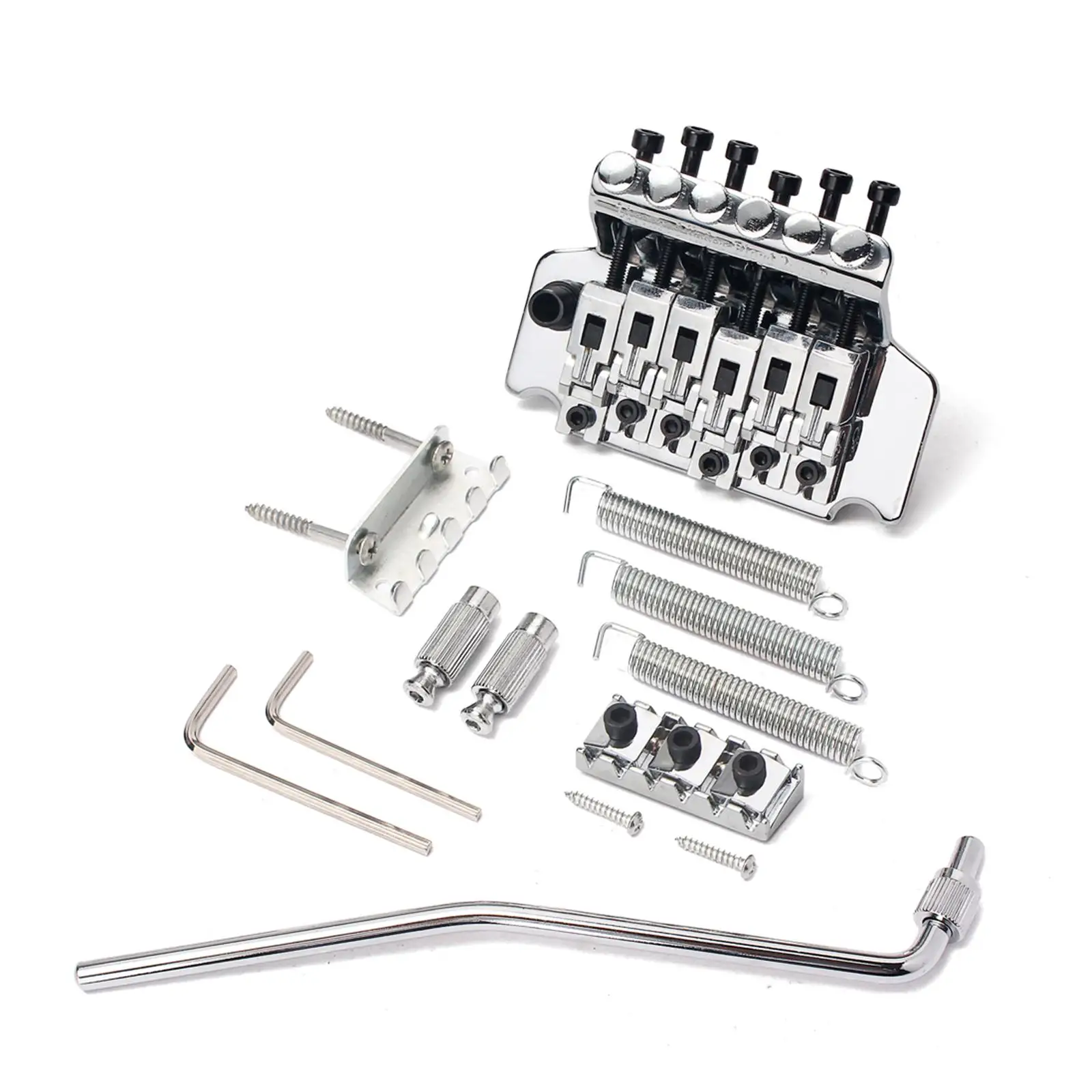 

Double Tremolo Bridge Micro Tuning 6 String Electric Guitar Saddle Zinc Alloy for Professional Guitar Tool