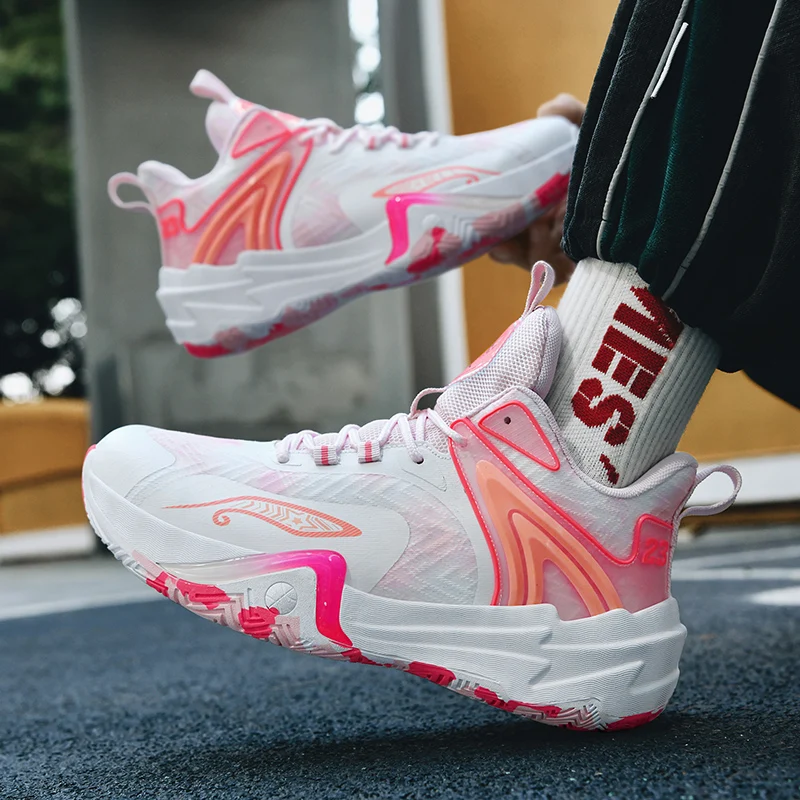 

Мужские баскетбольные кроссовки высокого качества, дышащая баскетбольная спортивная обувь для мужчин, удобная амортизирующая уличная тренировочная обувь для мужчин