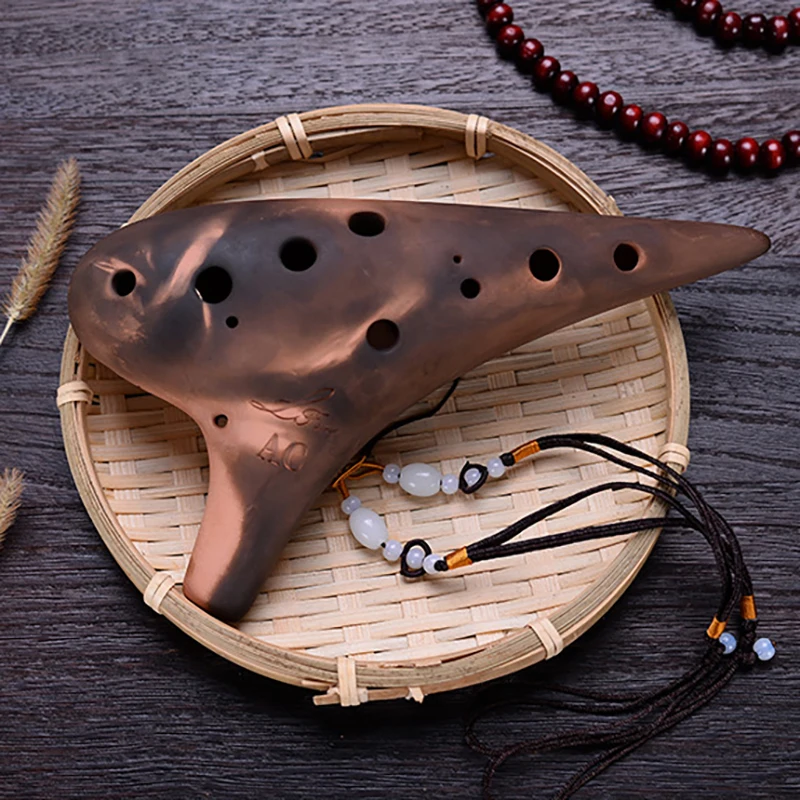 12 Holes Professional Ocarina Porcelain Advanced Smoked Purple Clay Ceramics Ocarina Flute Beginner Gift Alto AC Treble SC SG SF