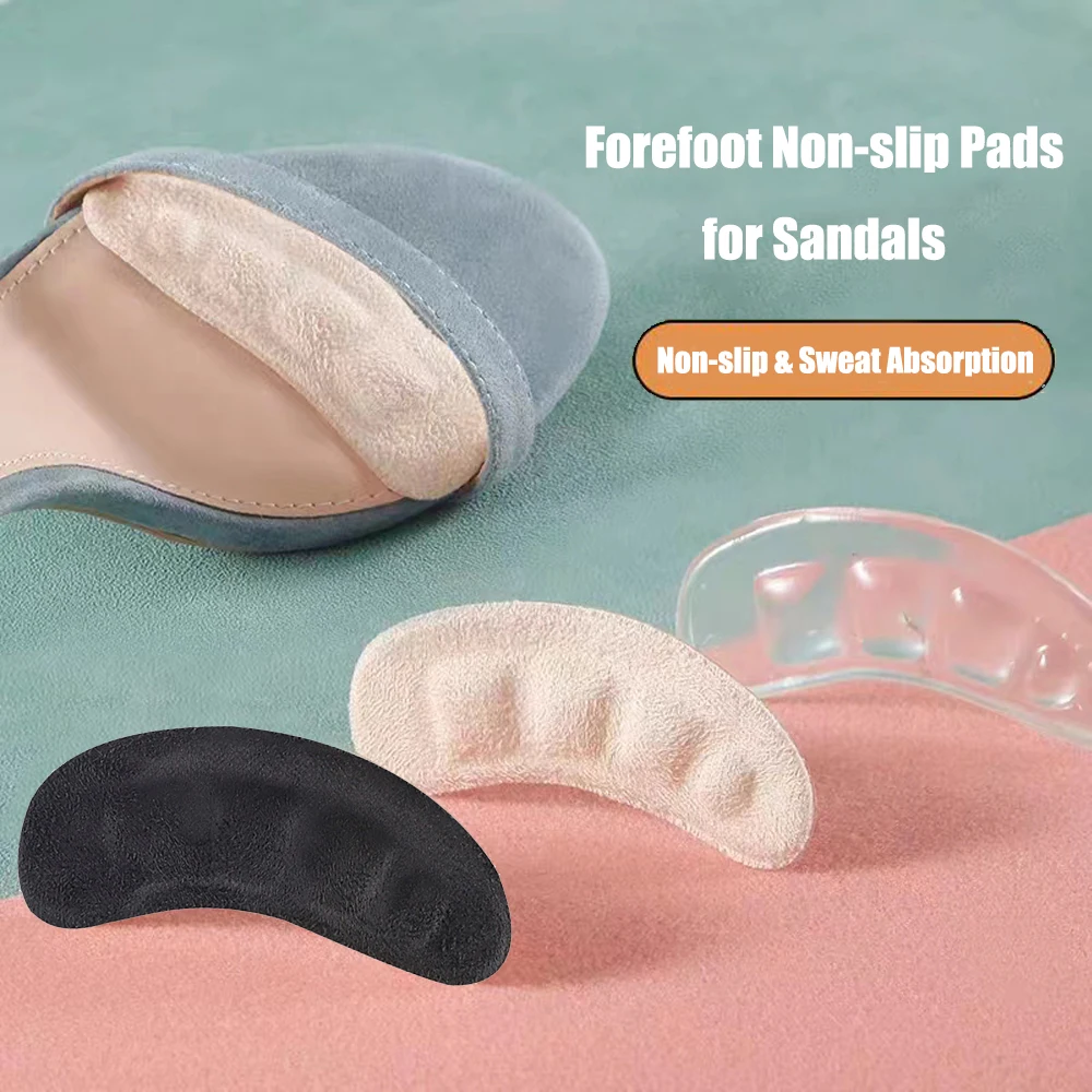 Silicone Forefoot Insert Foot Pads for High-Heeled Sandals Half Insoles for Shoes Women Non-slip Anti-Pain Heel Cushion Pads