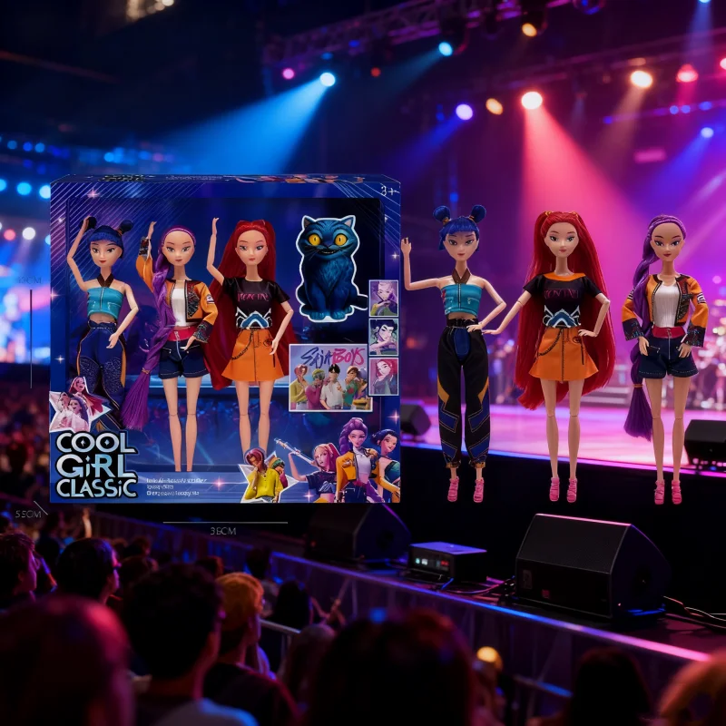 2025 Kpop شيطان الصيادين دمية فينيل رومي ميرا زوي عمل أرقام أنيمي جمع نموذج ديكور الحفلات لعبة أطفال بنات هدية الكريسماس #6