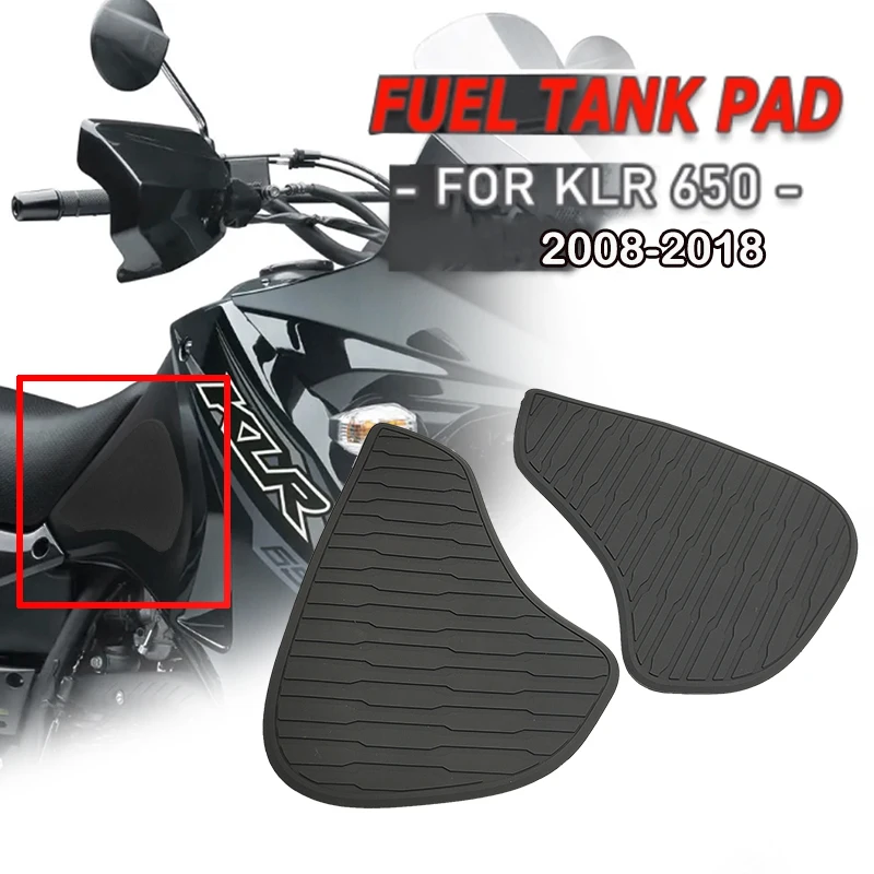 Fuel Tank Pad for Kawasaki KLR 650 KLR650 2008-2018 Anti-slip Scratch-resistant Rubber Knee Grip Sticker Decal Fuel Tank Protect