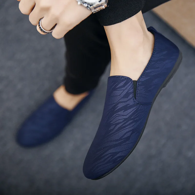 Men Walking Shoes Casual Lightweight Non-slip Slip on Loafers Fashion Comfortable Solid Color Round Head Solid Color Flats