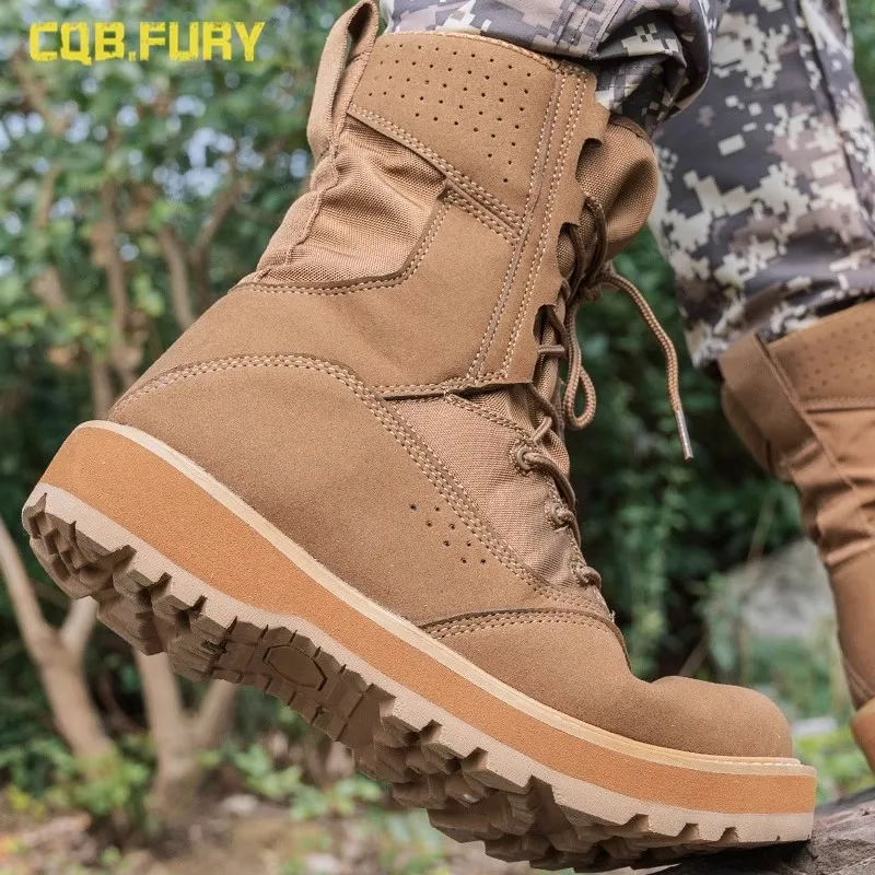 Summer breathable hiking boots men's outdoor climbing mountaineering military shoes lightweight tactical combat boots