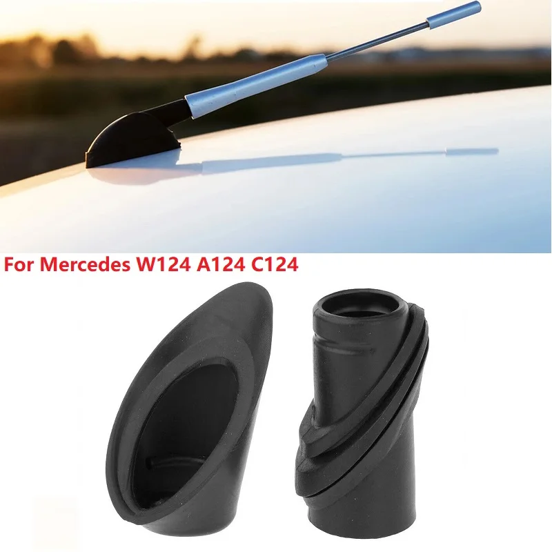 

For Mercedes W124 A124 C124 2X Antenna Rubber Seal Lower Upper Limousine Coupe Exterior Parts A1248270898