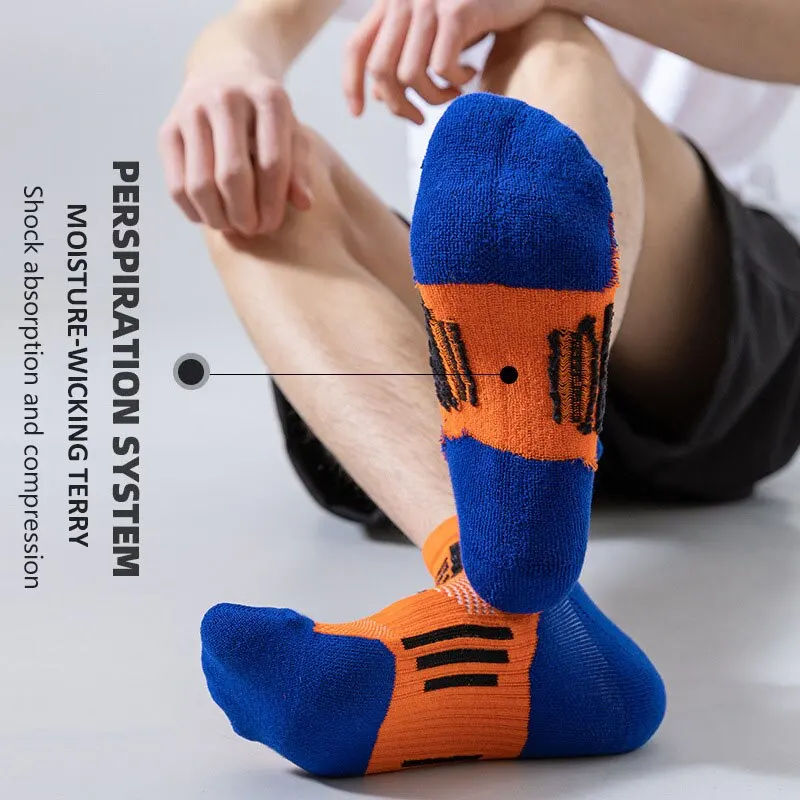 3 Pairs Men Sport Running Socks Outdoor Cycling Socks Breathable Cotton Men Basketball Socks Camping Fitness No Show Gym Socks