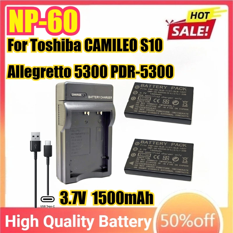 

NP-60 Camera Batteries or USB Charger For Toshiba CAMILEO S10 Allegretto 5300 PDR-5300 T20 T30 for PENTAX Optio 330 Optio 330RS
