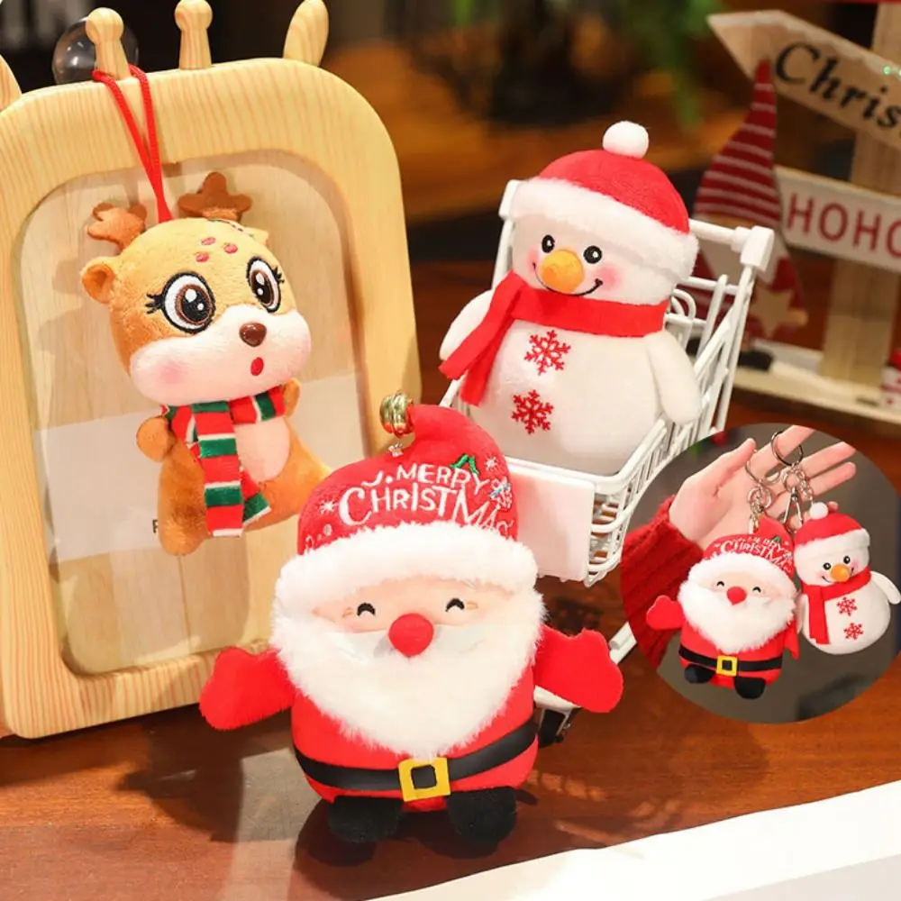 ตุ๊กตาคริสต์มาสตุ๊กตาของเล่นตุ๊กตา Snowman Christmas Tree Santa Claus ตุ๊กตา Plush Super Soft น่ารัก 3D ตุ๊กตาสัตว์ Elk ของเล่น