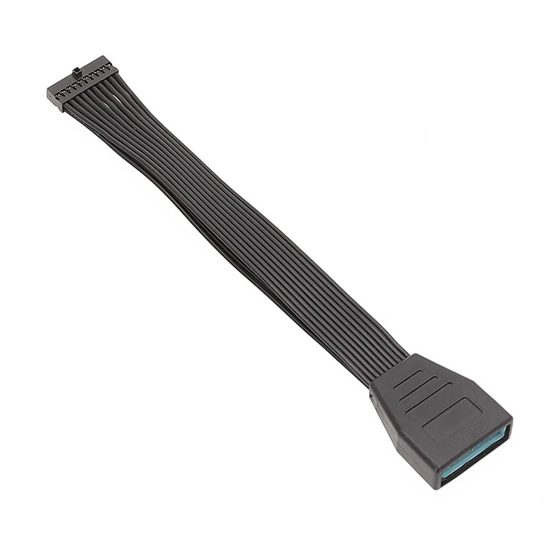 Cable de extensión de cabezal USB 3,0, adaptador de placa base extensor de cabezal interno de 19/20 pines USB 3,0 de perfil bajo de 5,9 pulgadas