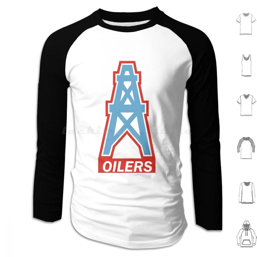 

Худи Хьюстонские Oilers #2 с длинным рукавом, нефтяной насос, насос, нефтяное исследование, отрасль, хьюстонская нефтяная отрасль, логотип