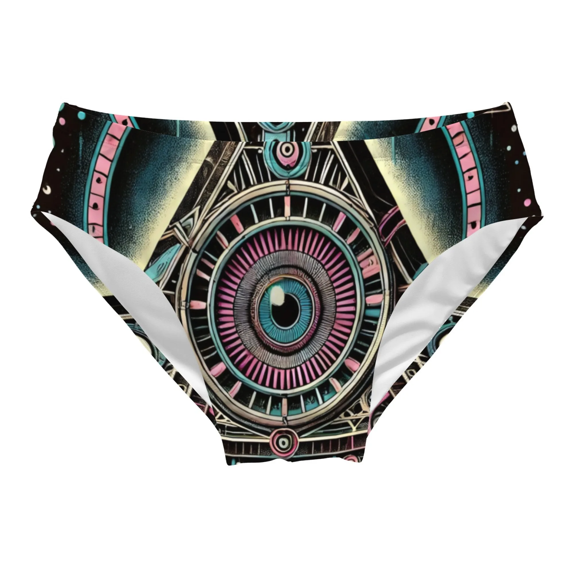 Retro Punk Art Swim Trunks Lightweight Comfortable Sexy Men's Triangle Swim Trunks Pool Party Beach Vacations Sexy Men's Bikinis