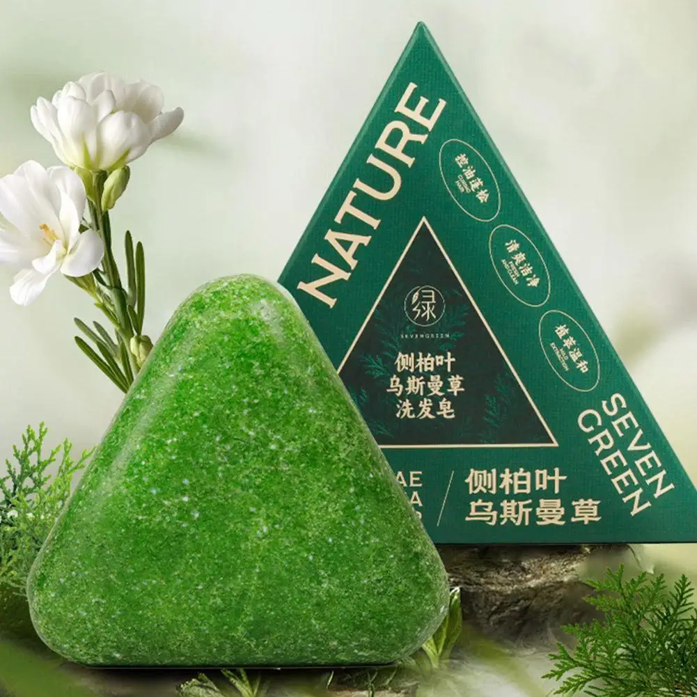 

Usman Grass Handmade Shampoo Soap Polygonum Multiflorum Solid Hair Hair Oil Control 120g Anti-removal Nourishing T1D0