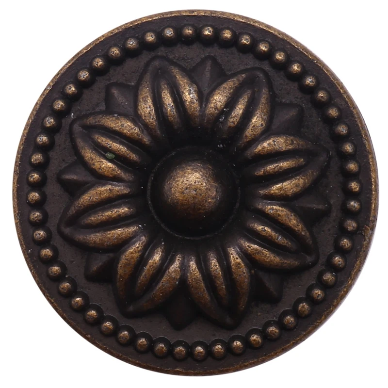 

ABRE-10PCS,Vintage Antique Vintage Handle With Patterned Round Knobs, Used For Furniture, Kitchen Doors And Cupboards