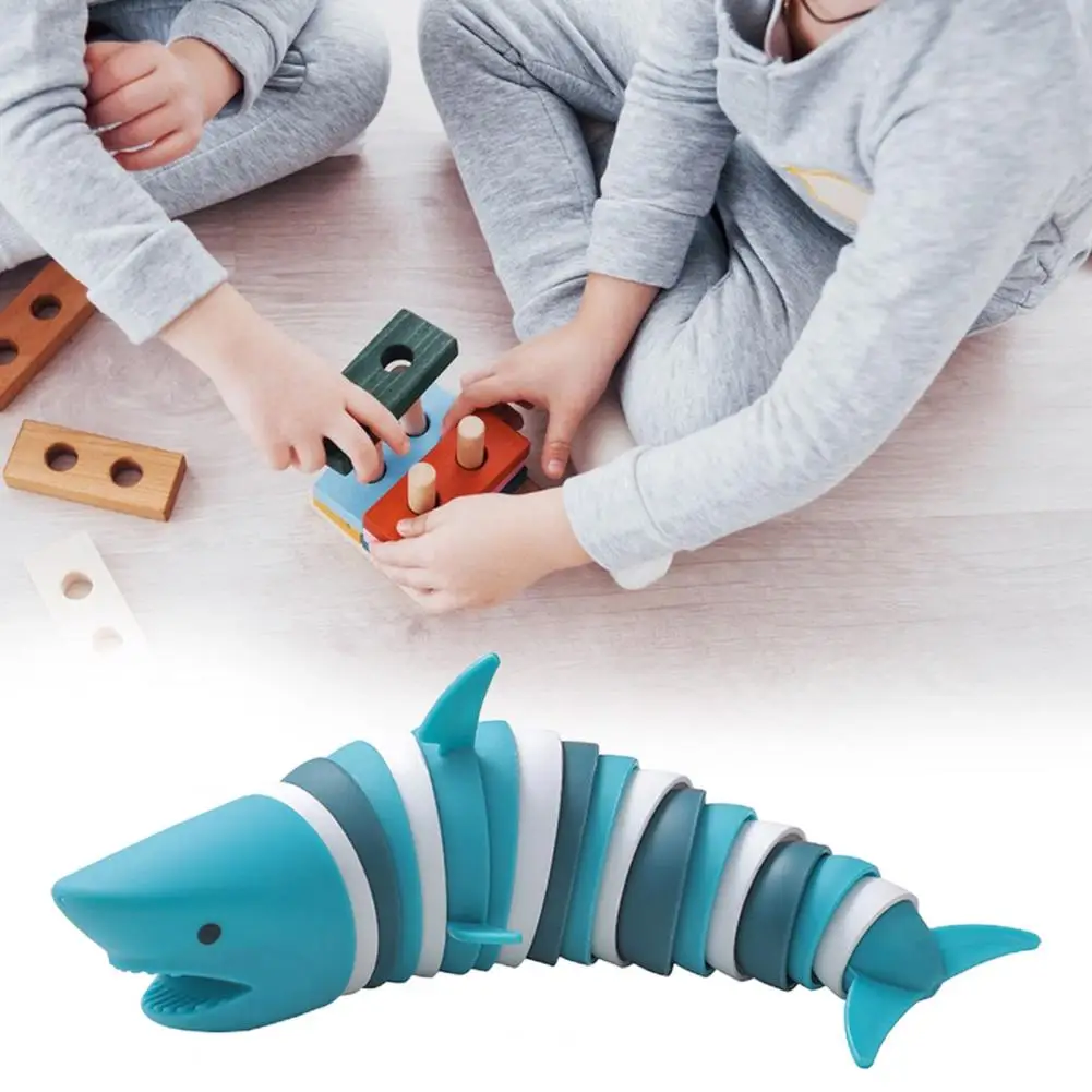 

Bright Colored Action Toys Flexible Cartoon Slug Fidget Toy Fun Anti-stress Decompression for Children Ocean Squeeze Stim Toy