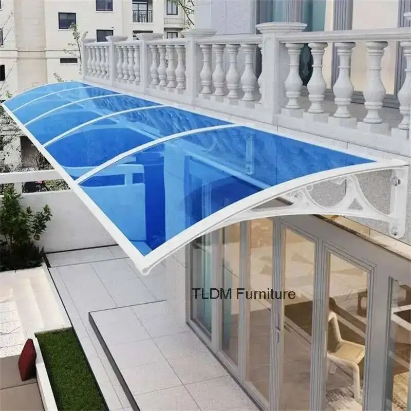 Home Balcony Window Eaves Aluminum Alloy Bracket Awning Endurance Board Sunshade Door Air Conditioning Silent Sunshade Rain Shed