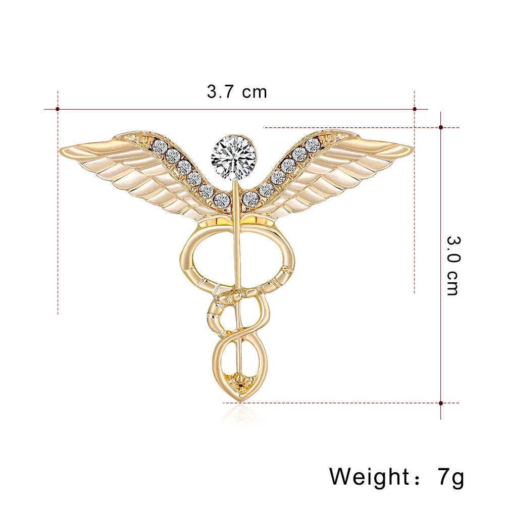 Personalized Angel Wings Brooch, Creative Temperament Alloy Diamond Pin, Suit Apparel Accessories Corsage