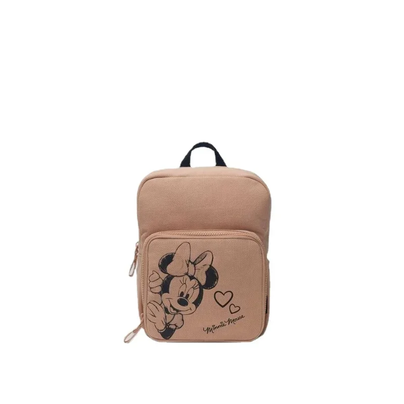 Nuevo bolso de lona de Minnie Mouse de Disney para niños, mochila para bebé, mochila ligera para guardería, bolso para mamá
