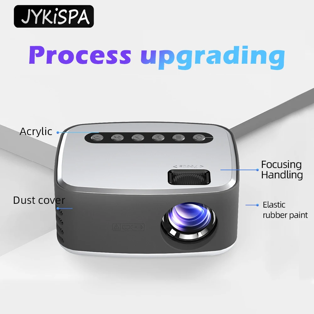 LED Mini Protable Projector Support Power Bank Charging with Complete Extension Interface for Home Theater Movie Cinema