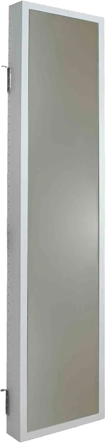 

Deluxe Mirrored Behind The Door Adjustable Medicine Cabinet, Kitchen & Bathroom Storage Cabinet Storage Drawers