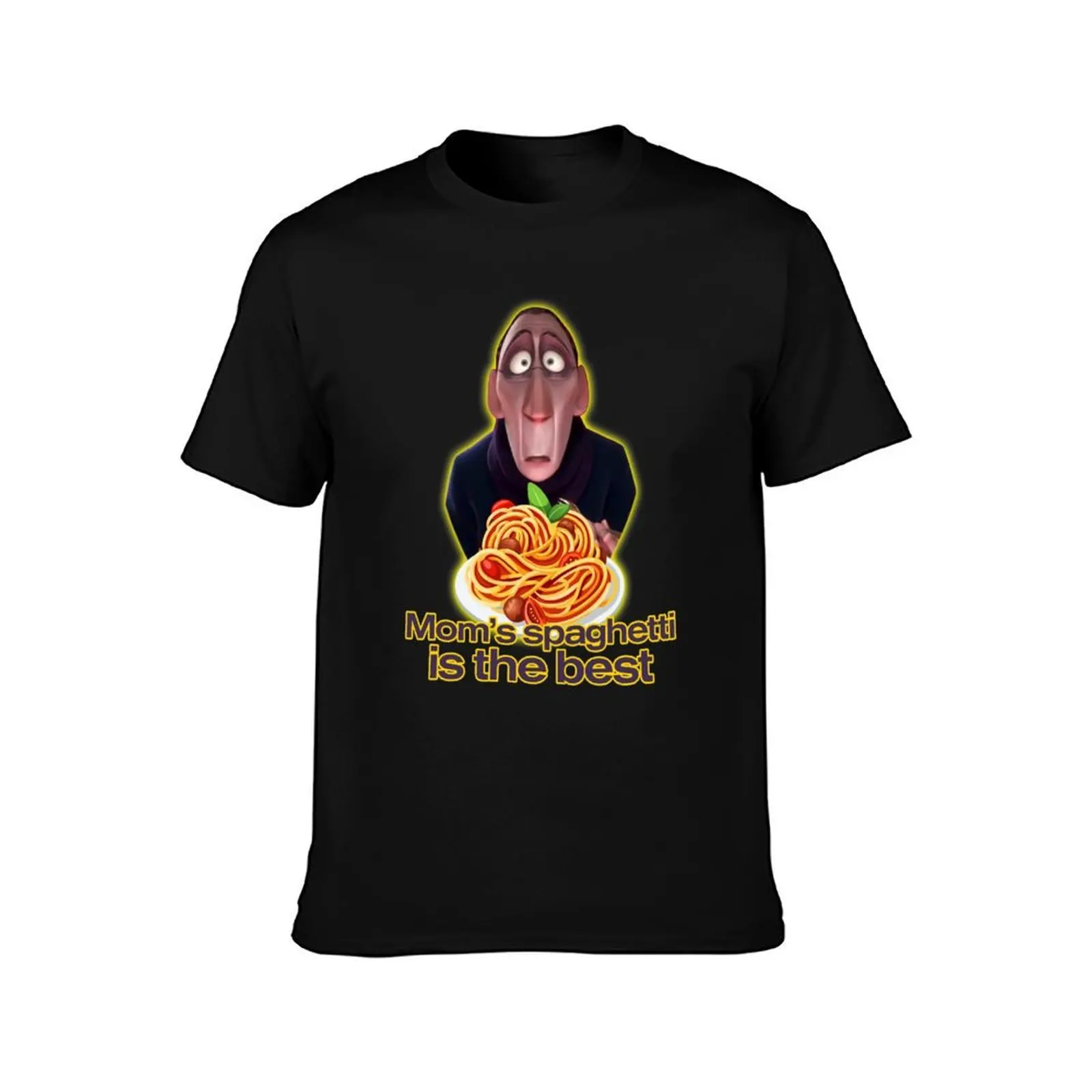 Mom's spaghetti is the best T-Shirt, Summer Casual Cotton Tee, Oversized Streetwear Tops, Vintage Graphic Print, 100% Cotton