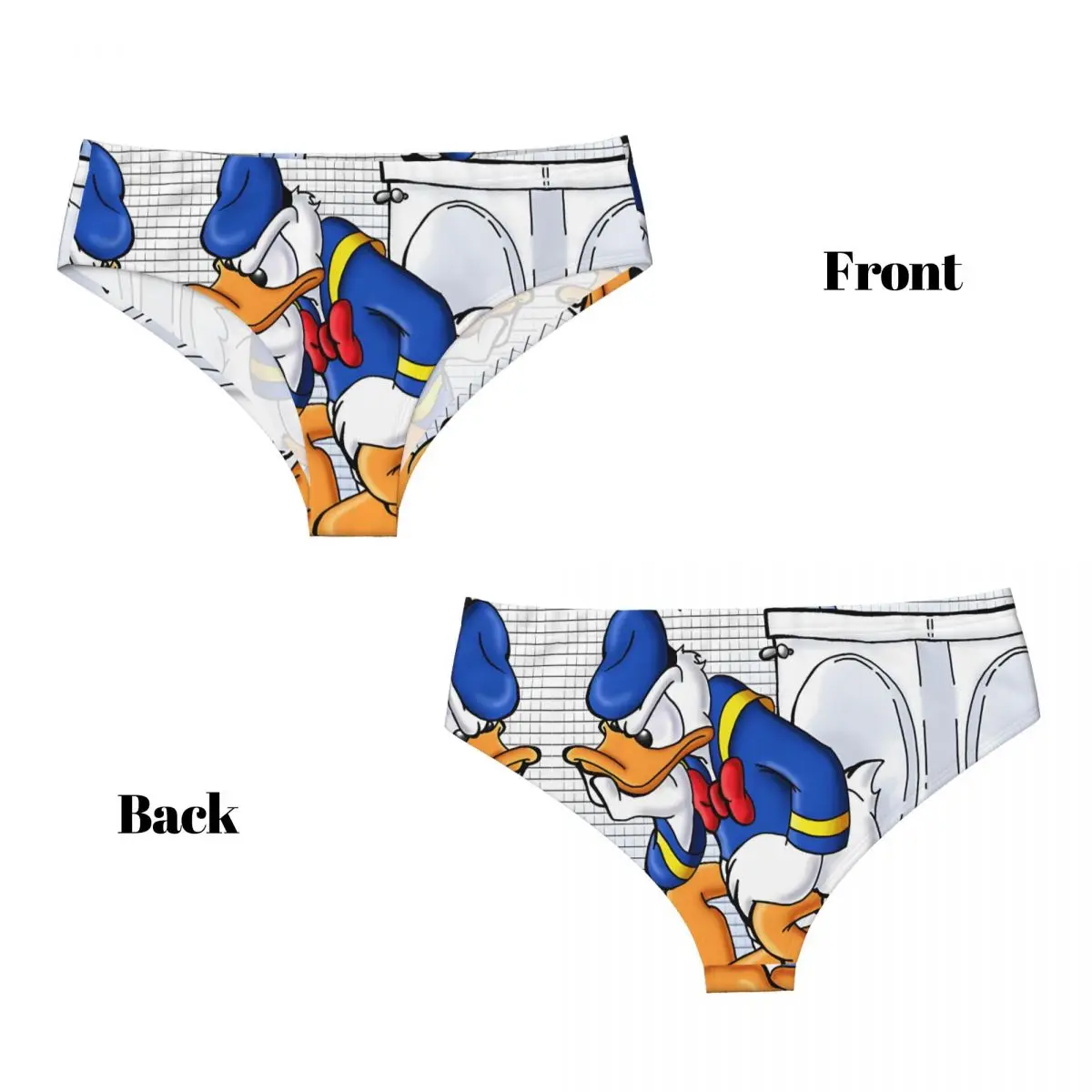 Женские трусики с изображением Дональда Дака в стиле аниме комиксов, дышащие трусы, нижнее белье