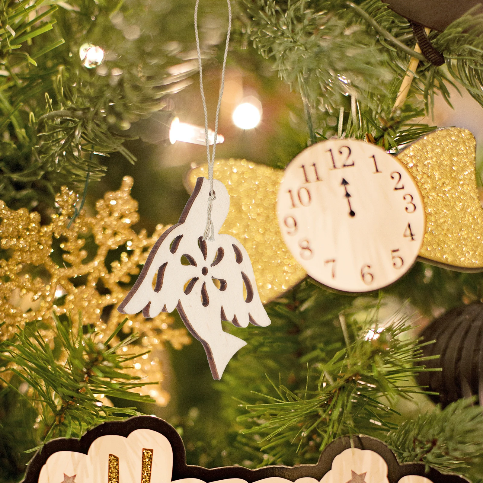 

20pcs Painted Dove Pendant Handmade Wooden Bird Craft Blanks Unfinished Ornaments Wood Dove Slices Safe Comfortable DIY Props