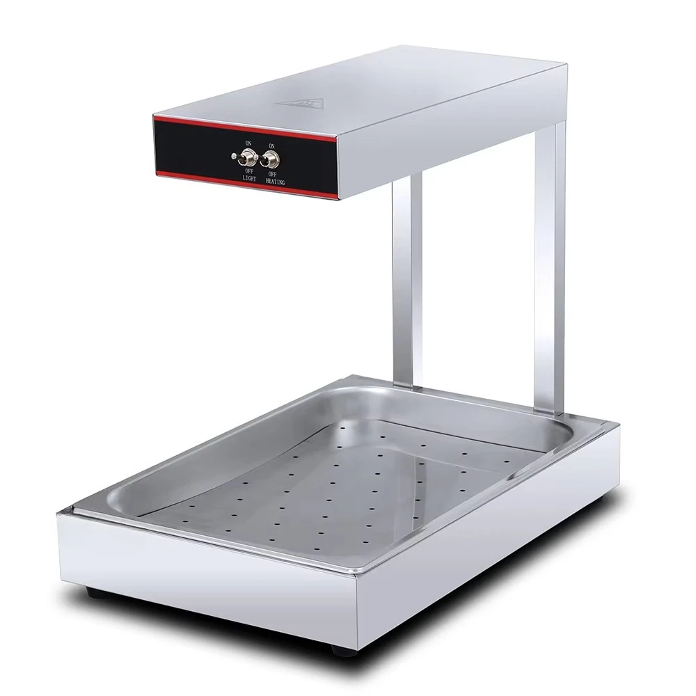 Stainless Steel Commercial Food Display Warmer Portable Fried Chicken Warming Showcase for Buffet Restaurant Catering Food
