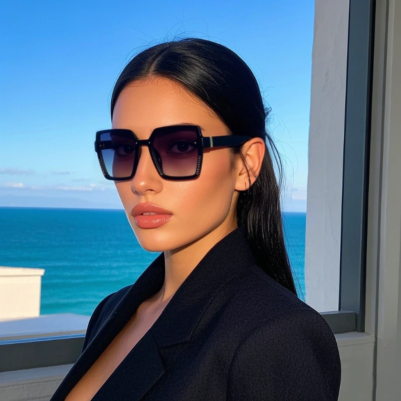 نظارات شمسية مستقطبة للنساء من JUNCTURE، نظارات شمسية مربعة أنيقة، نظارات سيدة متدرجة، هدايا العطلات، نظارات شمسية للنساء