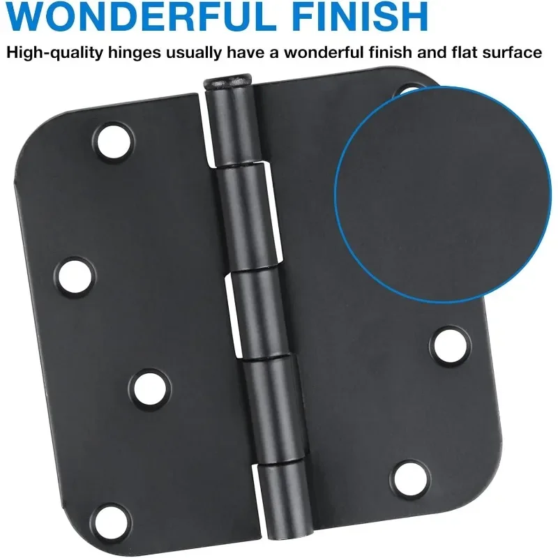 

Tool 18 Pack Black Door Hinges 4 Inch x4 Rounded Heavy Duty Exterior Door Hinges Black Matte Black Guaranteed Authentic.