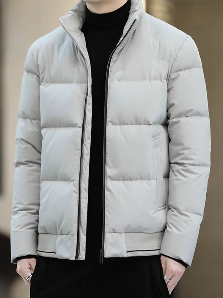 

Men's ort down Jaet Du down Thiened Warm Outerwear Winter New Sle Youth ular Loose Fit Color Zipper