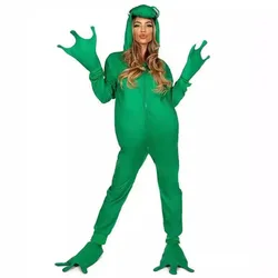 Adult Onesie Halloween Costume Woman Man's Frog Costume Suit Unisex Adult One Piece Jumpsuit Halloween Funny Outfits