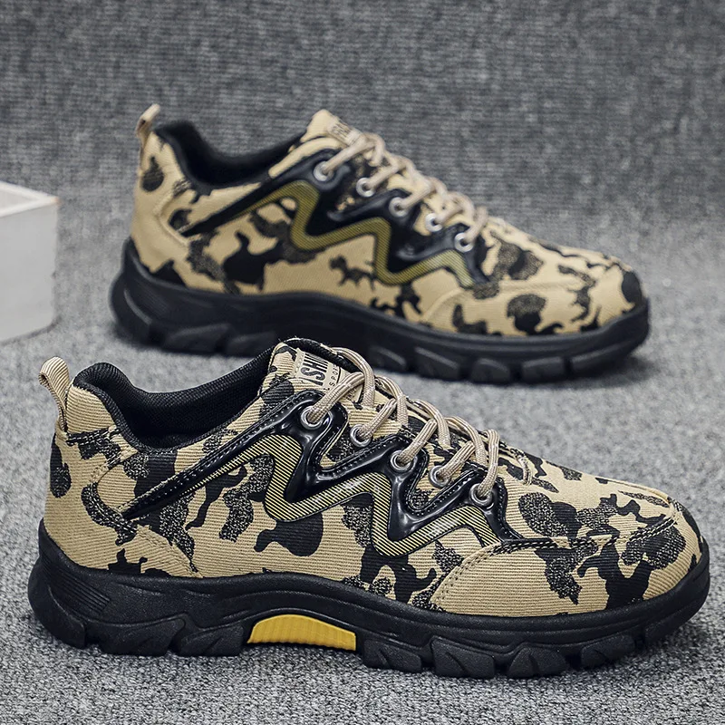 

Camouflage Men Sneakers Non-slip Wear-resistant Men's Hiking Shoes Comfortable Breathable Men Platform Sport Shoes Tenis Hombres