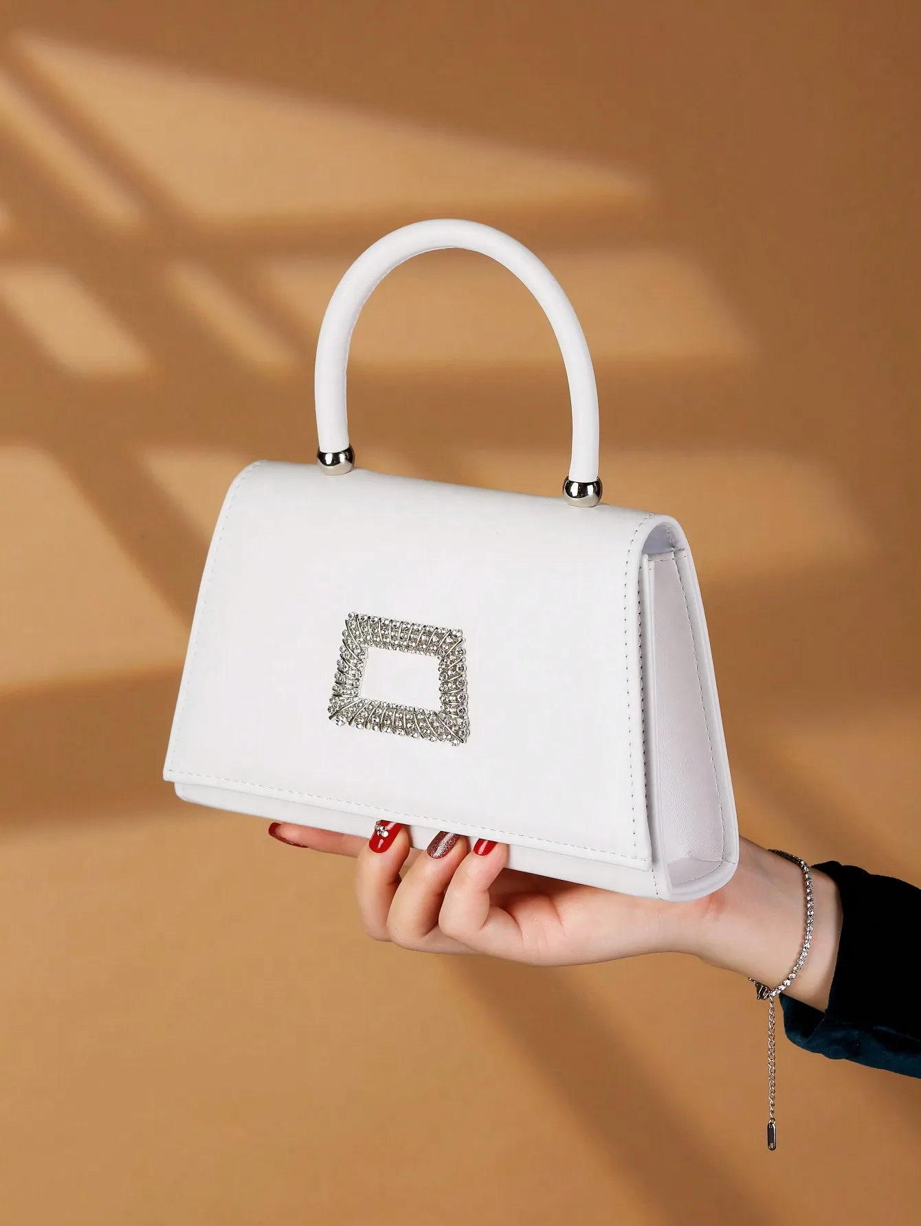 حقيبة يد لامعة وأنيقة وساحرة، حقيبة يد، مناسبة للتجمع، والحفلات، وحفلات الزفاف، وحقيبة السهرة النسائية. #4