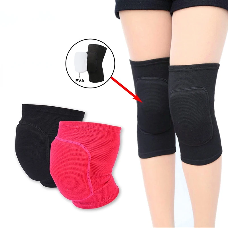 1 Pc Sports Compression Knee Pads Elastic Knee Protector Thickened Sponge Knee Brace Support For Dancing Workout Training Yoga