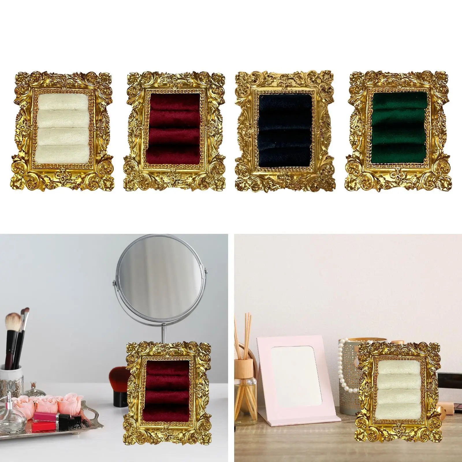 

Vintage Style Ring Holder Ring Display Stand Frame for Ceremonies Engagement