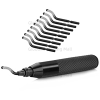 RB3000 Handle Burr Metal Deburring Tool With 10pcs BS1010 Trimming Blades Deburr Burr Scraper For Wood Plastic Reamer Tool