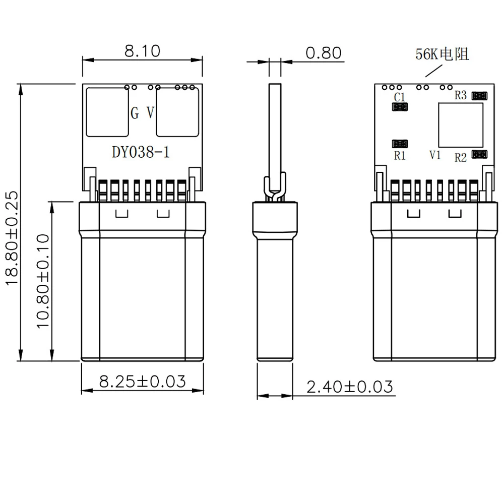 16-pinowa wtyczka męska USB Type-C PD/QC 9V 12V 15V 20V Decoy Board Moduł szybkiego ładowania PD 2 3.0 Kabel wyzwalający DC Złącze ładowania QC4