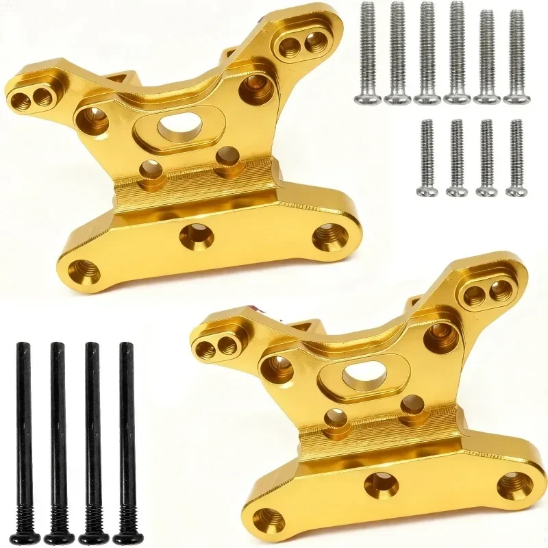 Para SCY1/16 16101 16102 16103 16106 16201 PRO accesorios de metal mejorados para coche teledirigido de alta velocidad soportes de choque delanteros y traseros