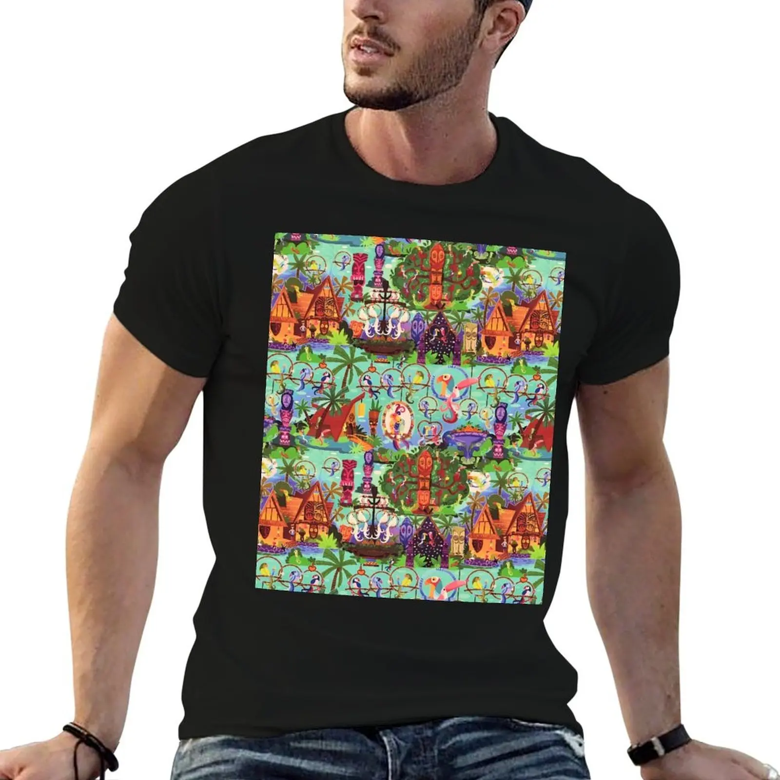 The ORIGINAL Enchanted Tiki Room Collage T-Shirt Personalized t-shirt blacks shirts graphic tee men