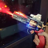 Spray and Light UP Pistol LED Non-firing Sound Effect Toy Gun Spinning Submachine Gun Police Role Play Prop Kids Birthday Gift